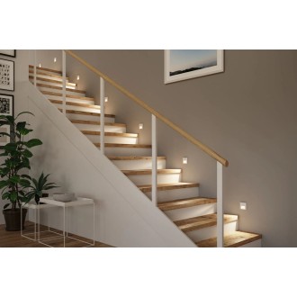 Paulmann 80002 - Orientačné LED svietidlo do steny Tsaro Leader 1W, 2700K, 80lm, biela + senzor