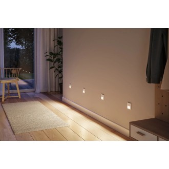 Paulmann 80002 - Orientačné LED svietidlo do steny Tsaro Leader 1W, 2700K, 80lm, biela + senzor