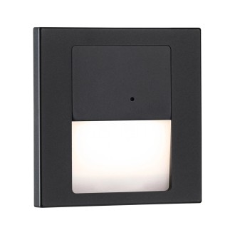 Paulmann 80004 - Orientačné LED svietidlo do steny Tsaro Leader 1W, 2700K, 80lm, čierna + senzor