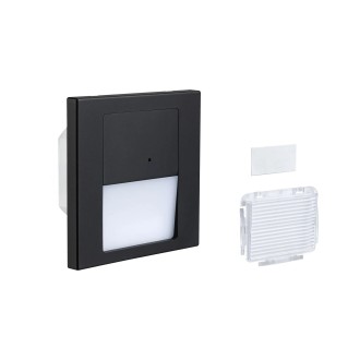 Paulmann 80004 - Orientačné LED svietidlo do steny Tsaro Leader 1W, 2700K, 80lm, čierna + senzor