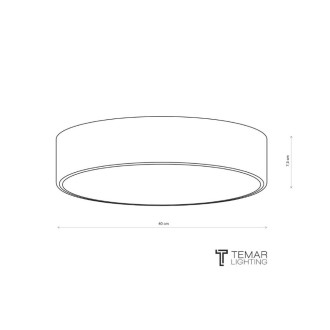 Temar CLEO 400 WITH MOTION SENSOR COPPER - Stropné svietidlo CLEO 3xE27, Ø400, meď + senzor