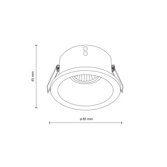 TK Lighting 10578 - Kúpeľňové podhľadové svietidlo Opti 1xGU10, Ø85, IP65, biela