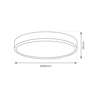 Stropné LED svietidlo MAQ 32W, 3000/4000/6500K, 3400lm, Ø400, biela