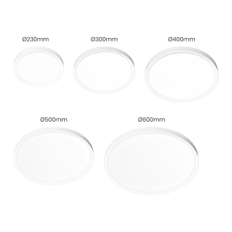 Stropné LED svietidlo MAQ 40W, 3000/4000/6500K, 4300lm, Ø500, biela