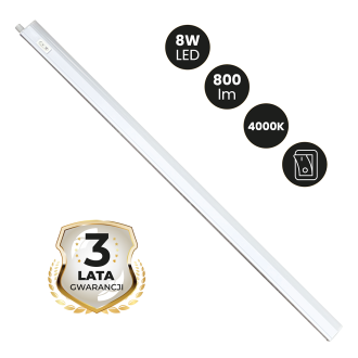LED svietidlo pod kuchynskú linku Vito T5 8W, 4000K, 800lm, 60cm, biela