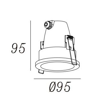 Azzardo AZ6113 - Vonkajšie podhľadové svietidlo Glare 1xGU10, IP65, 230V, Ø95, čierna