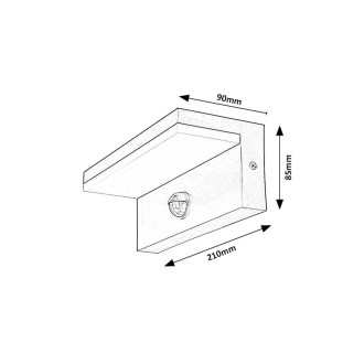 Rabalux 77116 - vonkajšie nástenné LED svietidlo Zaragoza 9W, 2700/4000/6500K, IP54, 850lm, biela