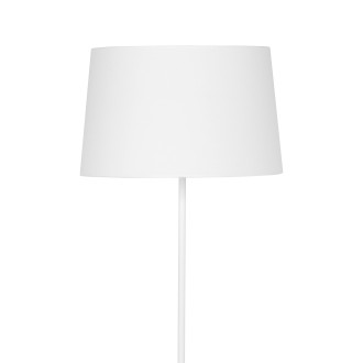 TK Lighting 2919 - Stojacia textilná lampa Maja 1xE27, Ø450, biela