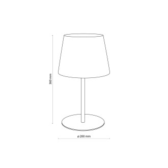 TK Lighting 2935 - Stolná textilná lampička Maja 1xE27, Ø200, biela