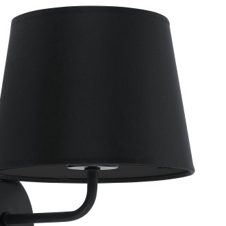 TK Lighting 1884 - Textilná nástenná lampička Maja 1xE27, čierna