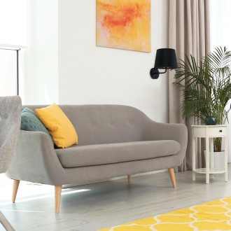 TK Lighting 1884 - Textilná nástenná lampička Maja 1xE27, čierna