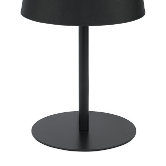 TK Lighting 2936 - Stolná textilná lampička Maja 1xE27, Ø200, čierna