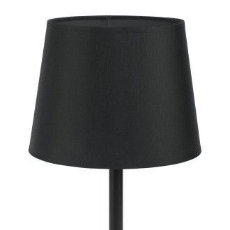 TK Lighting 2936 - Stolná textilná lampička Maja 1xE27, Ø200, čierna