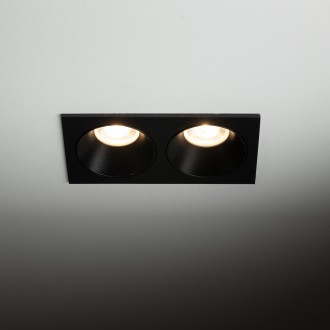 TK Lighting 10579 - Podhľadové kúpeľňové svietidlo PRISMA DUO BLACK 2xGU10, 170x90, IP65, čierna
