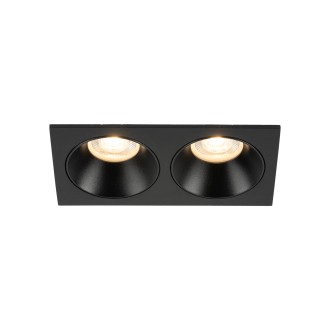 TK Lighting 10579 - Podhľadové kúpeľňové svietidlo PRISMA DUO BLACK 2xGU10, 170x90, IP65, čierna