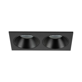 TK Lighting 10579 - Podhľadové kúpeľňové svietidlo PRISMA DUO BLACK 2xGU10, 170x90, IP65, čierna