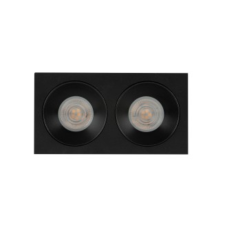 TK Lighting 10579 - Podhľadové kúpeľňové svietidlo PRISMA DUO BLACK 2xGU10, 170x90, IP65, čierna