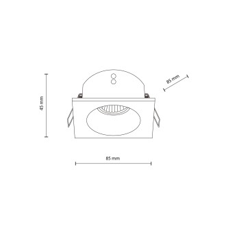 TK Lighting 10582 - Podhľadové kúpeľňové svietidlo PRISMA WHITE 1xGU10, 85x85, IP65, biela