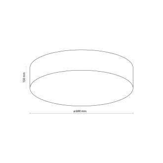 TK Lighting 1584 - Stropné svietidlo Rondo graphite 4xE27, Ø600, sivá/textil