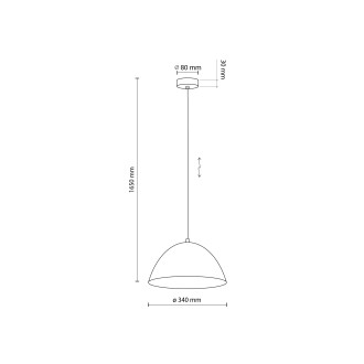 TK Lighting 10657 - Luster FARO SABIA 1xE27, Ø340, béžová