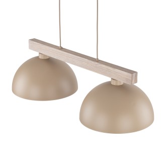 TK LIGHTING 11011 - Drevený luster OSLO SABIA 2xE27, béžová/drevo
