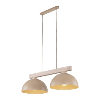 TK LIGHTING 11011 - Drevený luster OSLO SABIA 2xE27, béžová/drevo