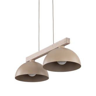 TK LIGHTING 11011 - Drevený luster OSLO SABIA 2xE27, béžová/drevo