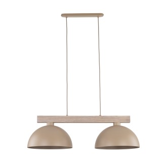 TK LIGHTING 11011 - Drevený luster OSLO SABIA 2xE27, béžová/drevo