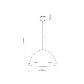 TK Lighting 10658 - Luster FARO SABIA 1xE27, Ø500, béžová