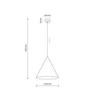 TK Lighting 10887 - Luster CONO PEAPOD L 1xE27, Ø320, zelená