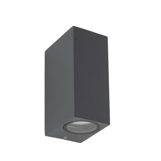 TK Lighting 10970 - Vonkajšie nástenné svietidlo AXIS GRAY 2xGU10, IP44, sivá
