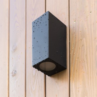 TK Lighting 10970 - Vonkajšie nástenné svietidlo AXIS GRAY 2xGU10, IP44, sivá