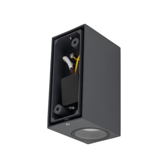 TK Lighting 10970 - Vonkajšie nástenné svietidlo AXIS GRAY 2xGU10, IP44, sivá
