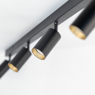 TK Lighting 10635 - Bodové svietidlo AMIS BLACK 4xGU10, čierna/zlatá