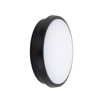 TK Lighting 18187 - Stropné a nástenné LED svietidlo SFERIS BLACK 18W, 3000K, 1300lm, IP54, Ø245, čierna/biela