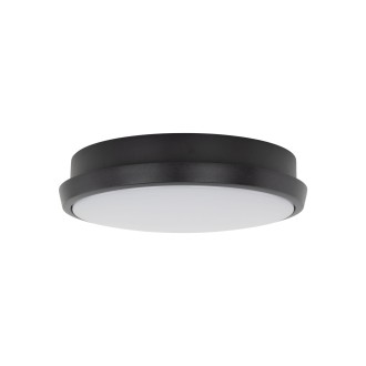 TK Lighting 18187 - Stropné a nástenné LED svietidlo SFERIS BLACK 18W, 3000K, 1300lm, IP54, Ø245, čierna/biela