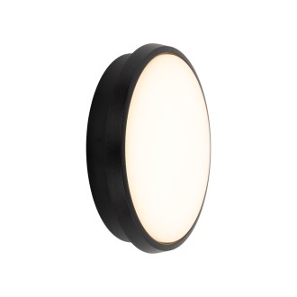 TK Lighting 18187 - Stropné a nástenné LED svietidlo SFERIS BLACK 18W, 3000K, 1300lm, IP54, Ø245, čierna/biela