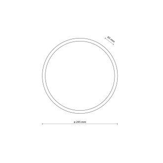 TK Lighting 18187 - Stropné a nástenné LED svietidlo SFERIS BLACK 18W, 3000K, 1300lm, IP54, Ø245, čierna/biela
