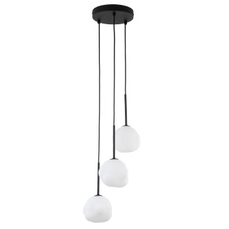 TK Lighting 11018 - Luster MISTY 3xG9, biela/čierna