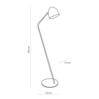 TK Lighting 5037 - Stojacia lampa Soho 1xE27, čierna