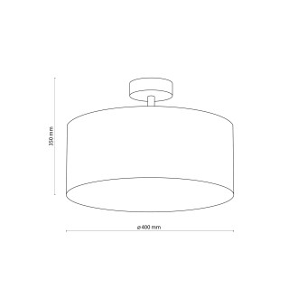 TK Lighting 4243 - Stropné svietidlo Rondo 4xE27, Ø400, biela/čierna