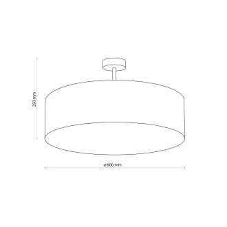TK Lighting 4245 - Stropné svietidlo Rondo 4xE27, Ø600, čierna
