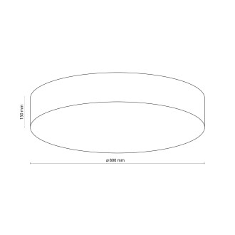 TK Lighting 2725 - Stropné svietidlo Rondo graphite 6xE27, Ø780, sivá/textil