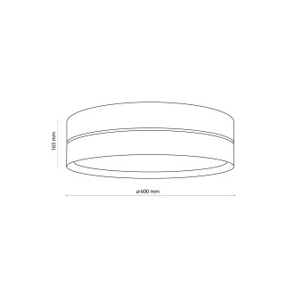 TK Lighting 4345 - Stropné svietidlo HILTON GOLD 4xE27, Ø600, čierna/zlatá/textil