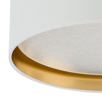TK Lighting 3379 - Stropné svietidlo Bilbao 4xE27, Ø450, biela/zlatá/textil