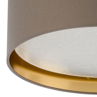 TK Lighting 4404 - Stropné svietidlo Bilbao 4xE27, Ø450, biela/zlatá/béžová/textil
