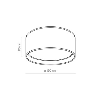 TK Lighting 4404 - Stropné svietidlo Bilbao 4xE27, Ø450, biela/zlatá/béžová/textil