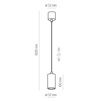 TK Lighting 4425 - Luster Logan 1xGU10, čierna