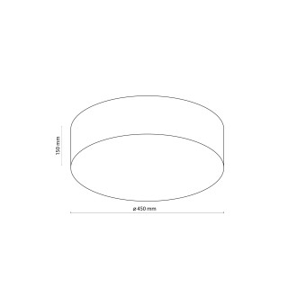 TK Lighting 1086 - Stropné svietidlo Rondo white 4xE27, Ø450, biela/textil