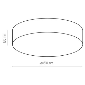 TK Lighting 4433 - Stropné svietidlo Rondo beige 4xE27, Ø610, béžová/textil